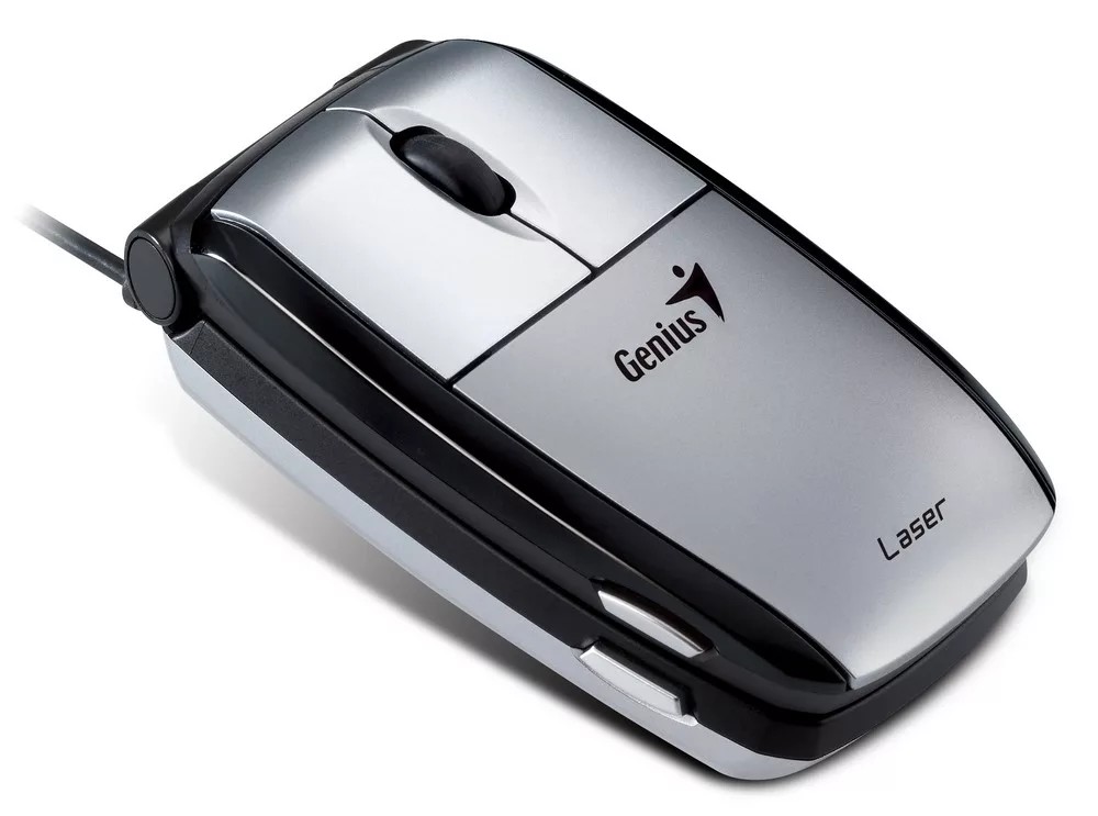 картинка Мышь Genius Navigator 365 Laser, mini, лазерная, игровой джостик, 1600 dpi, USB, silver АС