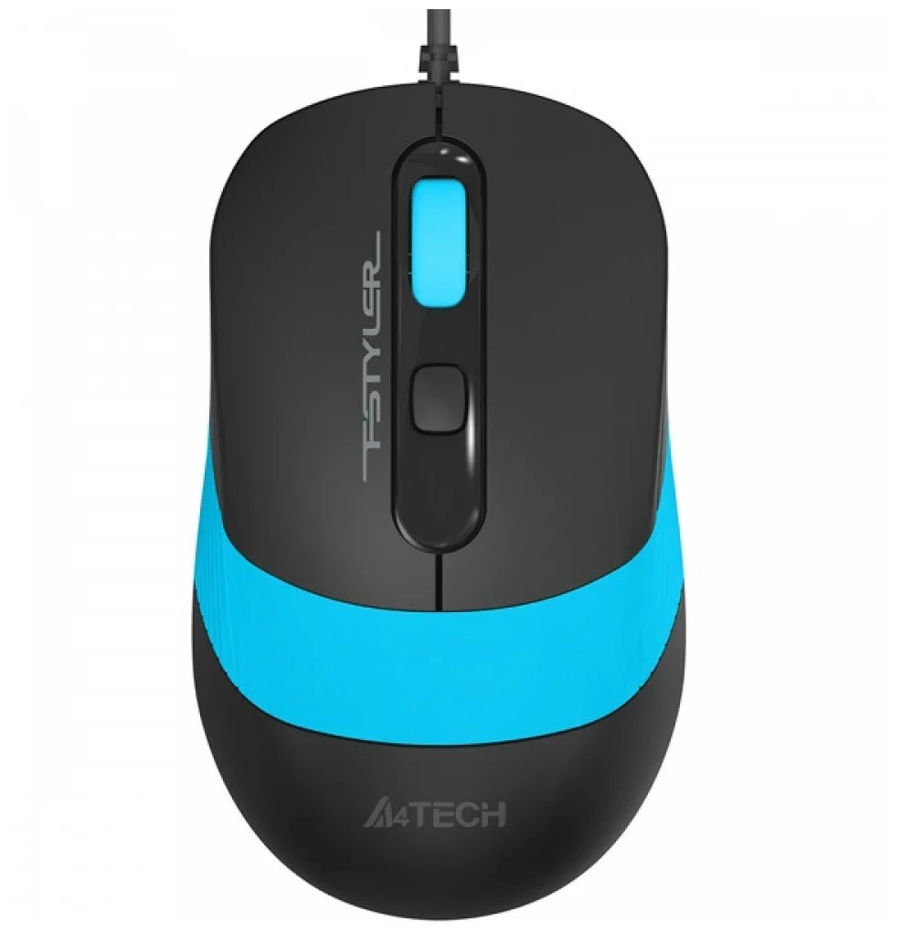 картинка Мышь A4Tech Fstyler FM10, оптическая, Black/Blue, USB АС