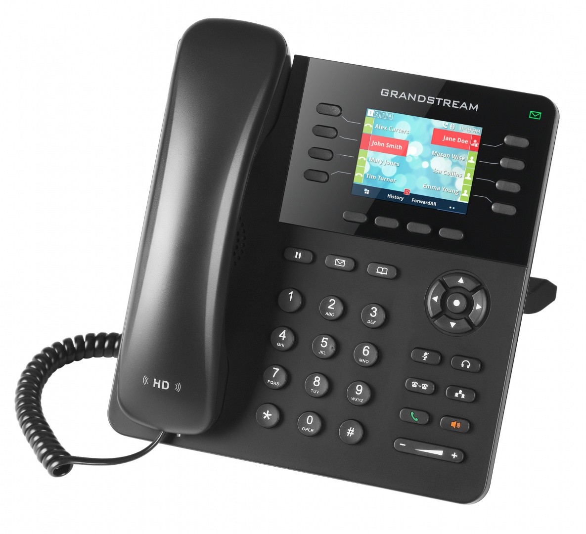 картинка VOIP-телефон Grandstream GXP2135 (4x SIP/8 линий/PoE/подсветка экрана/HD Audio) АС