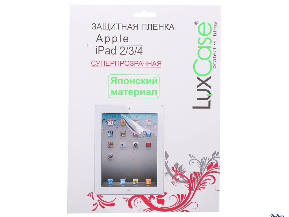 картинка Защитная пленка LuxCase для iPad 2/3/4 (суперпрозрачная) АС