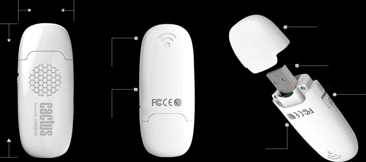 картинка WiFi флеш-драйв Cactus iShowDrive 16GB (iOS/Android/micro SD НС до 32Gb) АС