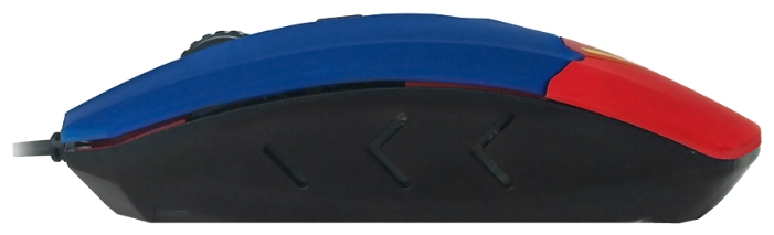 картинка Мышь CBR CM-833 Superman (оптическая, 3200dpi, 4 режима вибро, USB, синий/красный) АС
