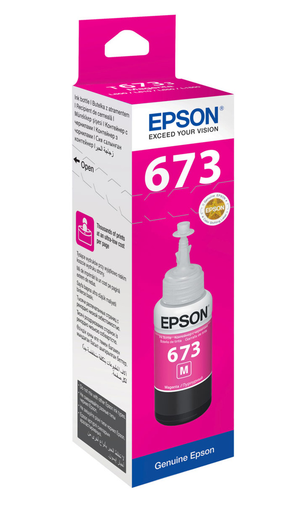 картинка Картридж совместимый Epson T6733 для Stylus Color для L800 (magenta) 250мл Cactus АС