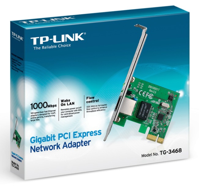 картинка Сетевая карта TP-Link TG-3468 (PCI-E, 10/100/1000 Мбит/с) АС