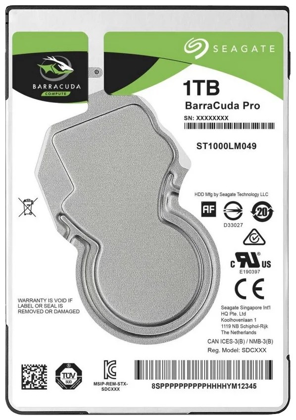 картинка 1Tb Seagate Barracuda Pro ST1000LM049 (2.5" SATA, 7200rpm, 128Mb, для систем хранения данных) АС
