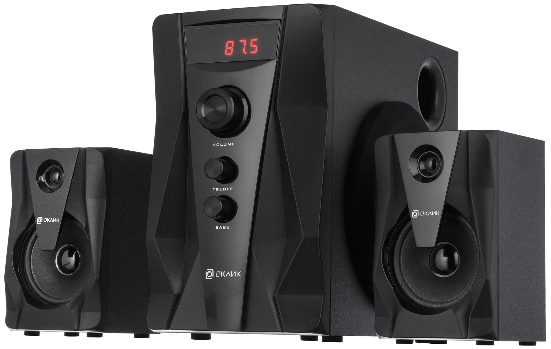 картинка Oklick OK-431 2.1 (2x8.5W + Subwoofer 6W, ПДУ, Black) АС