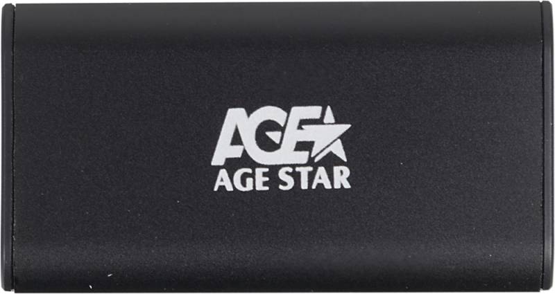 картинка Внешний бокс для mSATA-устройств AgeStar 3UBMS1 (USB3.0, Black) АС