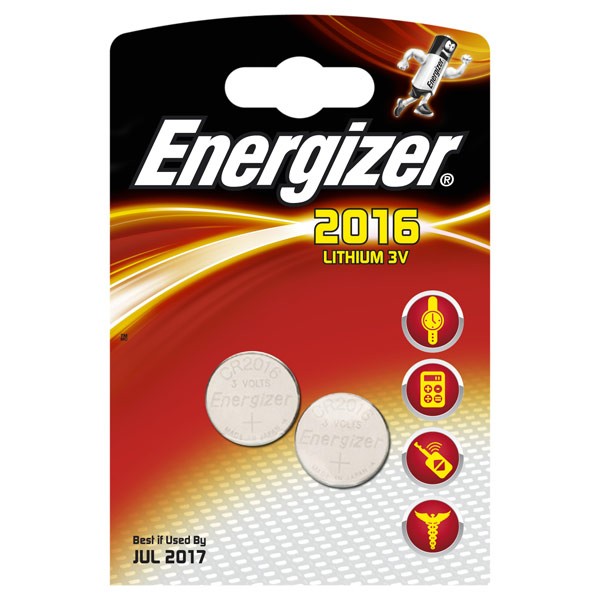 картинка Батарея Energizer CR2016 (дисковый элемент) АС