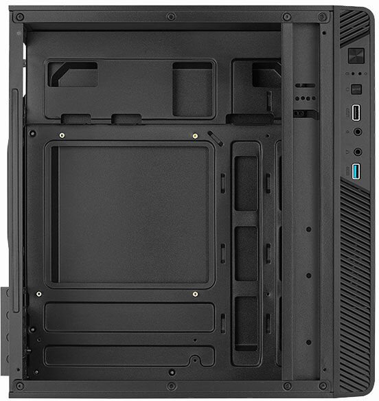 картинка mATX Aerocool CS-106-S-BK-v1 (Без БП/1xUSB3.0/0.4mm/Black) АС