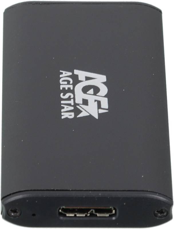 картинка Внешний бокс для mSATA-устройств AgeStar 3UBMS1 (USB3.0, Black) АС