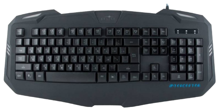 картинка Клавиатура Oklick 730G Interceptor Black (подсветка, USB) АС