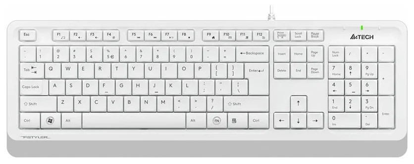 картинка Комплект клавиатура+мышь A4 Fstyer F1010 (White/Grey, USB) АС