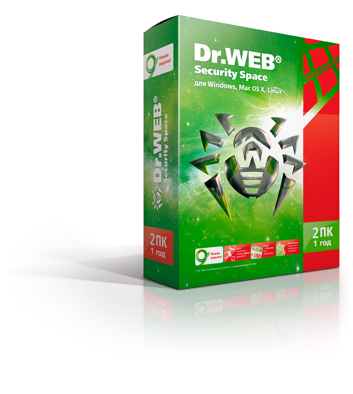 картинка Антивирус Dr.Web Security Space для Windows (1 год, на 2ПК) АС