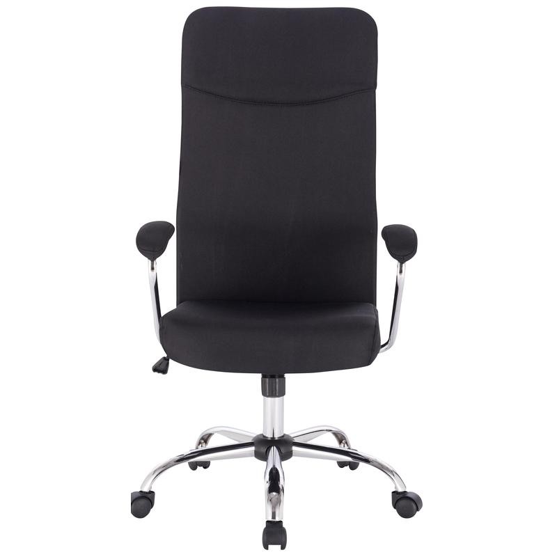 картинка Кресло руководителя Easy Chair 590 TC (ткань, цвет черный, хромированный каркас) АС