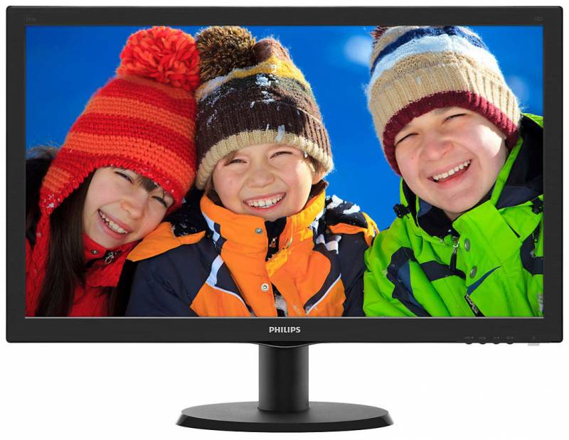 картинка 23.6" Philips 243V5QHSBA (VA/1920x1080/8ms/250cd/DVI/HDMI) АС