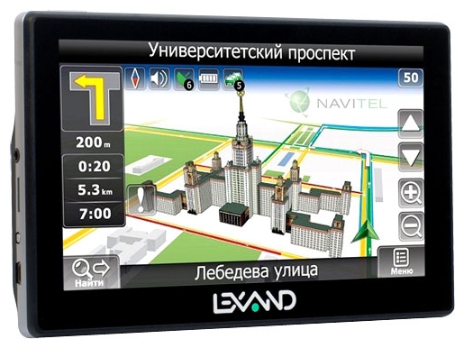 картинка GPS-навигатор Lexand STR-6100 PRO HD (6", 800x480, 4Gb, Навител) АС