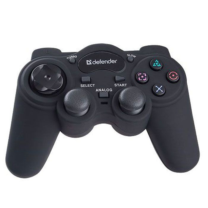 картинка Геймпад Defender Game Racer Turbo RS3 (2 кнопок + два аналоговых джойстика + кнопка AUTO12) АС