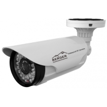 картинка Видеокамера уличная IP Berger BNC-3112ZWR (1/3" Progressive Scan CMOS, 3Mpix Full HD, 1920х1080@25, 0.001Lux, f=2.8-12mm, PoE/DC12В, ИК-подсветка 30м, IP66, -40°С…+60°С)  АС